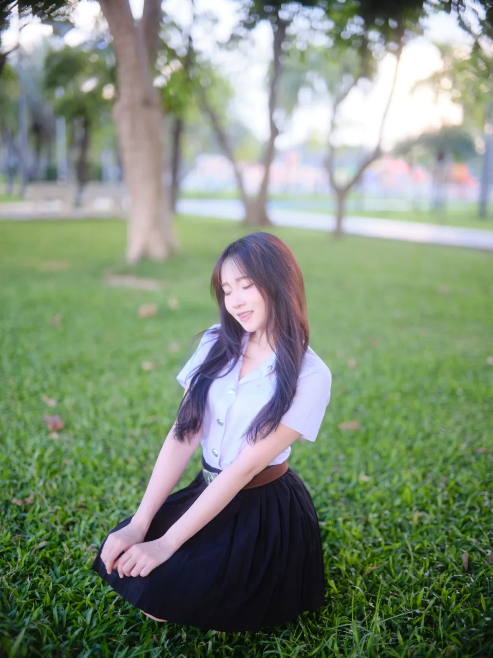 ถ่ายรูปชุดนักศึกษา โทนฟุ้งๆ
