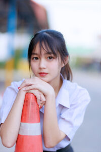 ถ่ายรูปน้องน้ำหวาน ชุดนักเรียน โรงเรียนสตรีราชินูทิศ