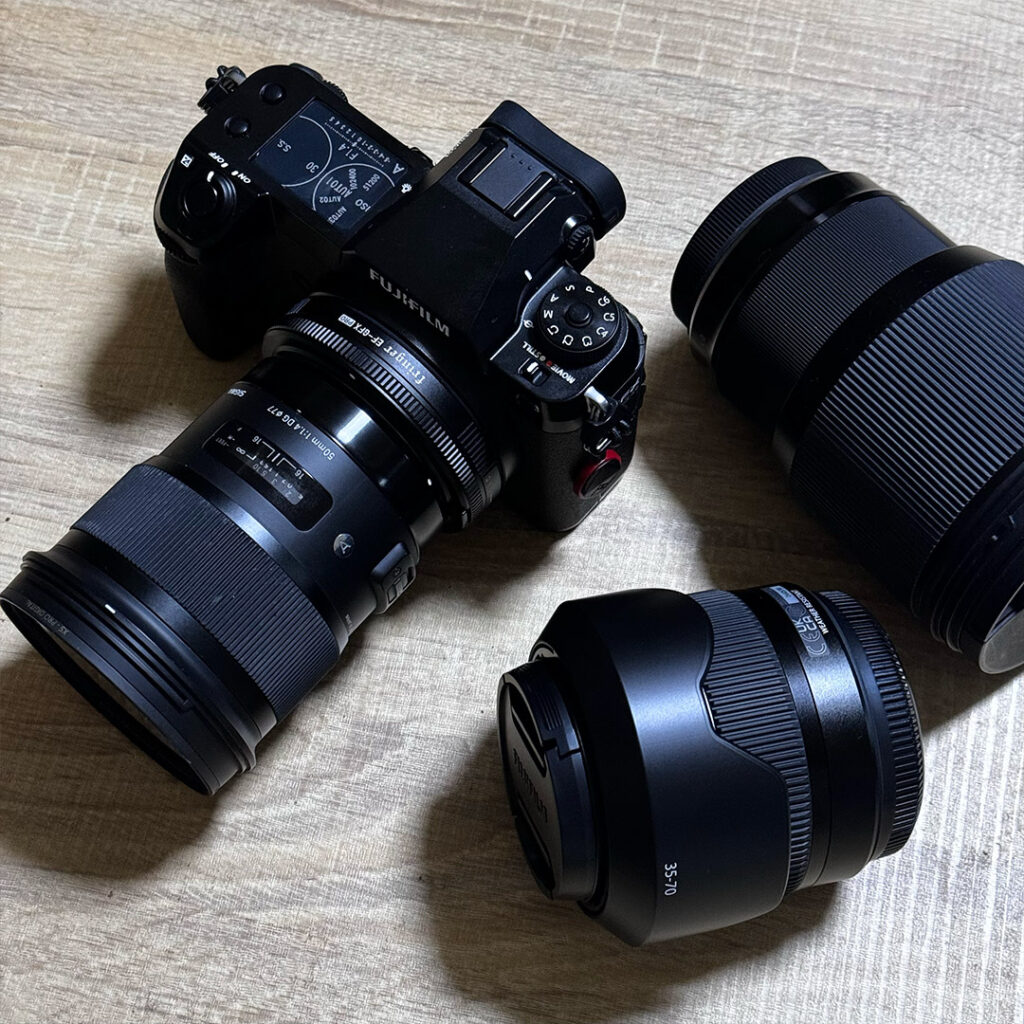 กล้อง Fujifilm GFX50S II และเลนส์ที่ใช้งาน