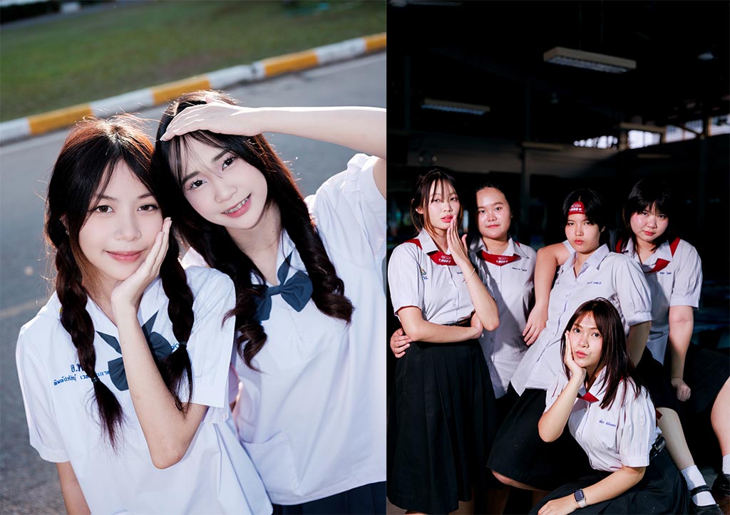 ถ่ายรูปทำ Portfolio ชุดนักเรียนกับช่างภาพพี่แม็กนั่ม ที่อุดรธานี